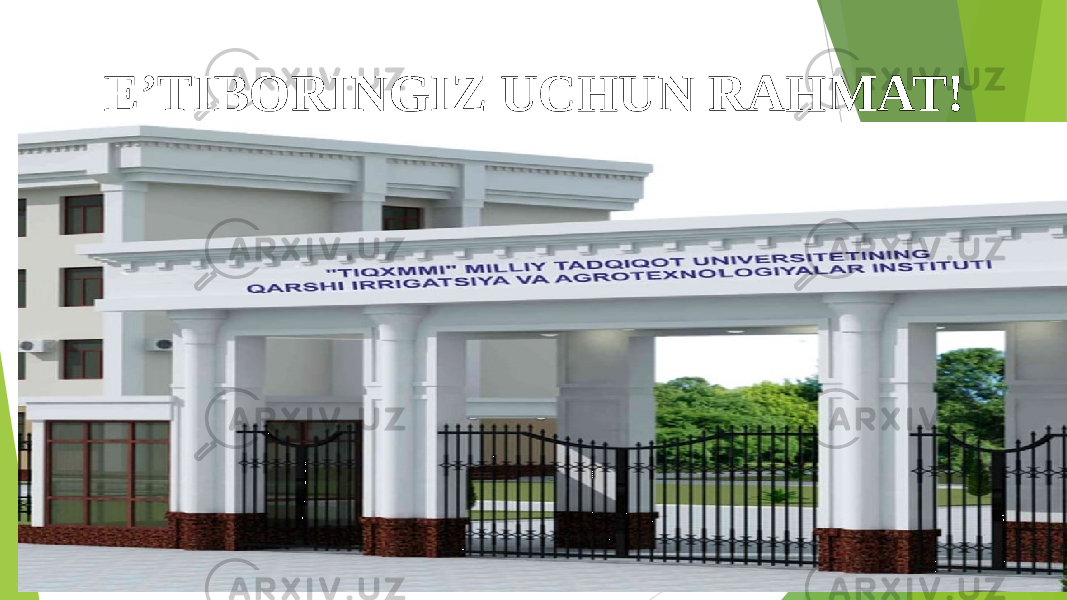 E’TIBORINGIZ UCHUN RAHMAT! 