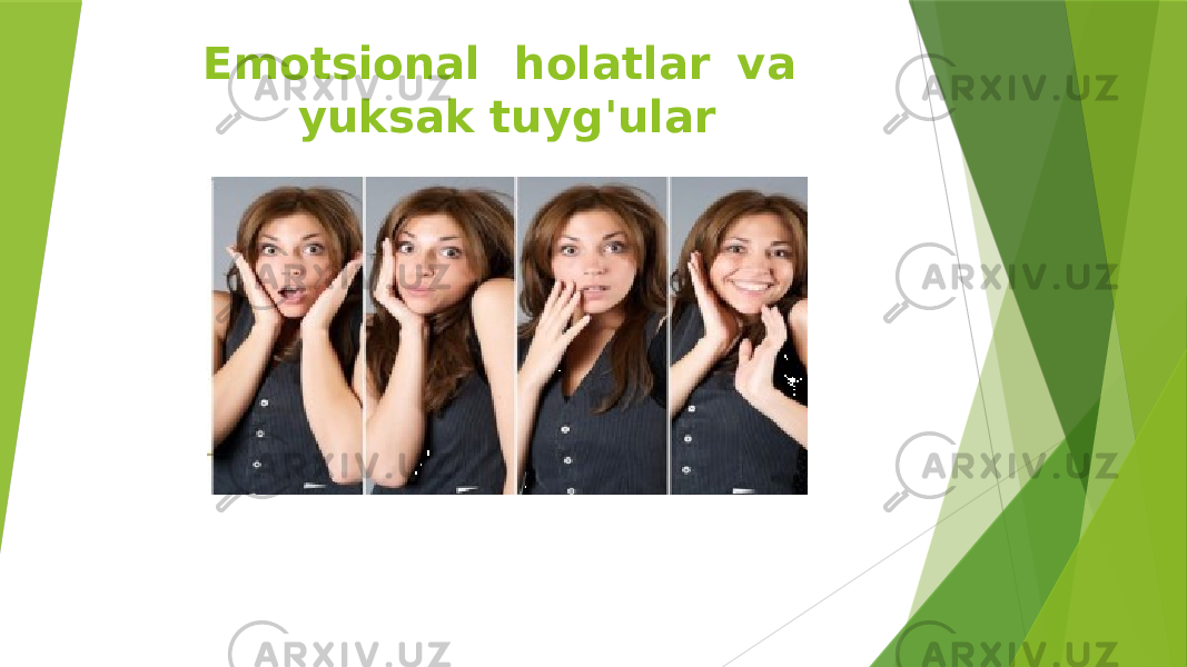 Emotsional holatlar va yuksak tuyg&#39;ular 