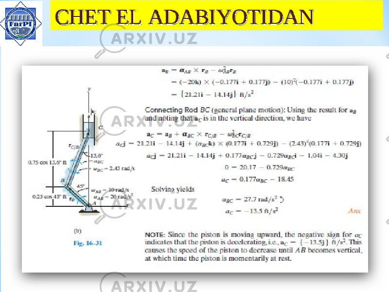 CHET EL ADABIYOTIDANCHET EL ADABIYOTIDAN 