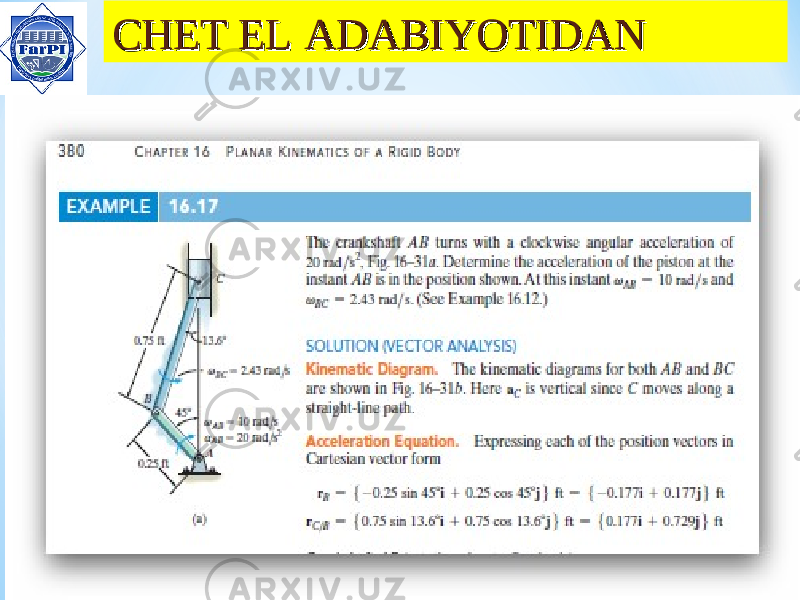 CHET EL ADABIYOTIDANCHET EL ADABIYOTIDAN 