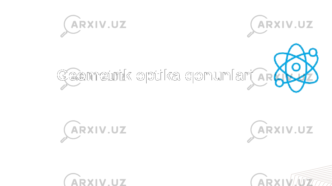 Geometrik optika qonunlari 