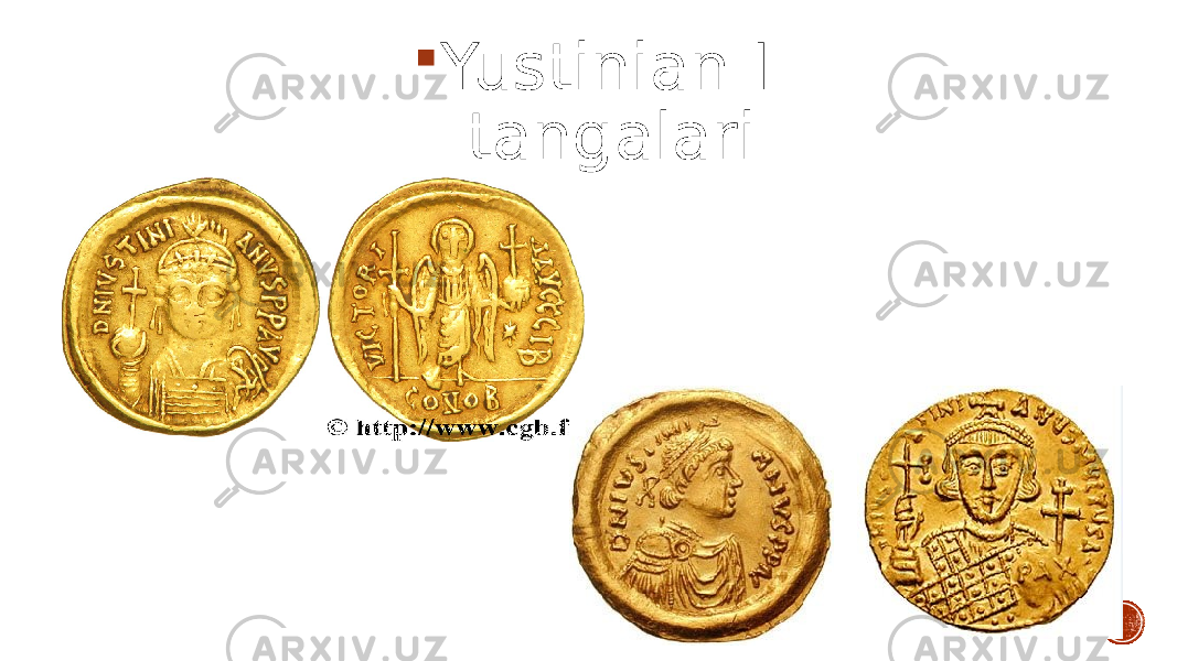  Yustinian I tangalari 