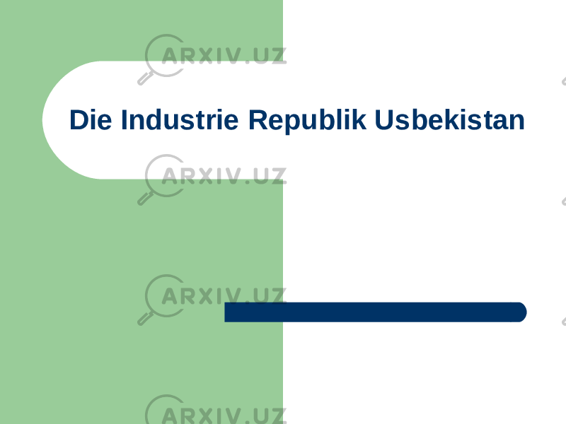 Die Industrie Republik Usbekistan 