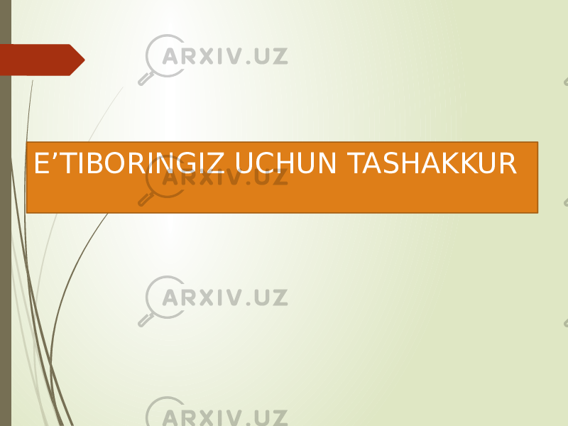 E’TIBORINGIZ UCHUN TASHAKKUR 