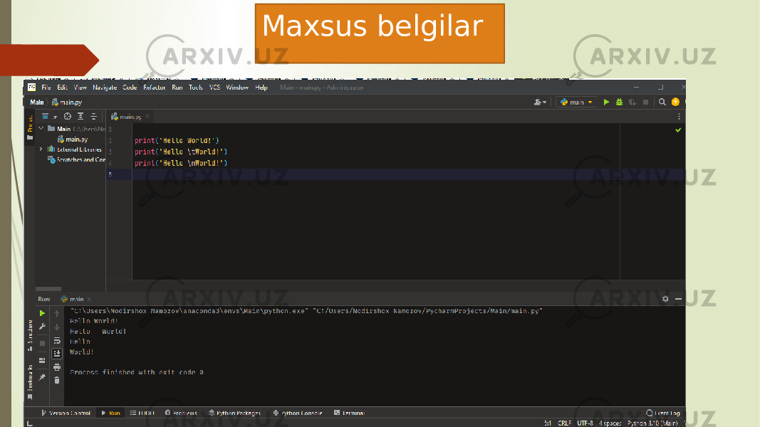 Maxsus belgilar 