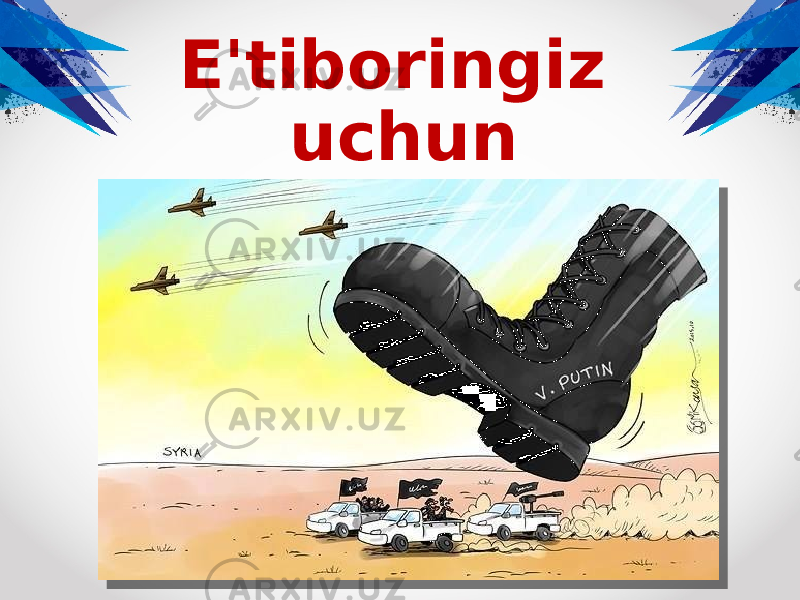 E&#39;tiboringiz uchun 