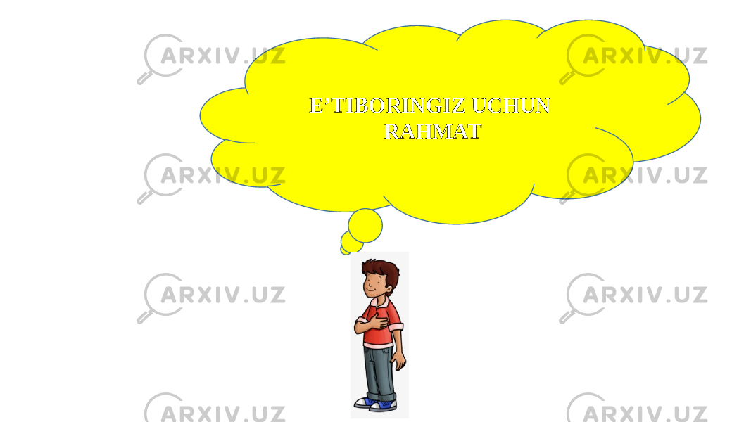 E’TIBORINGIZ UCHUN RAHMAT 