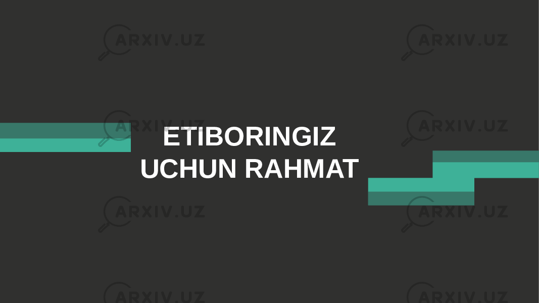 ETIBORINGIZ UCHUN RAHMAT 