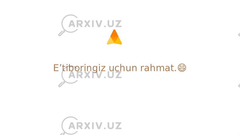 E’tiboringiz uchun rahmat.&#55357;&#56836; 