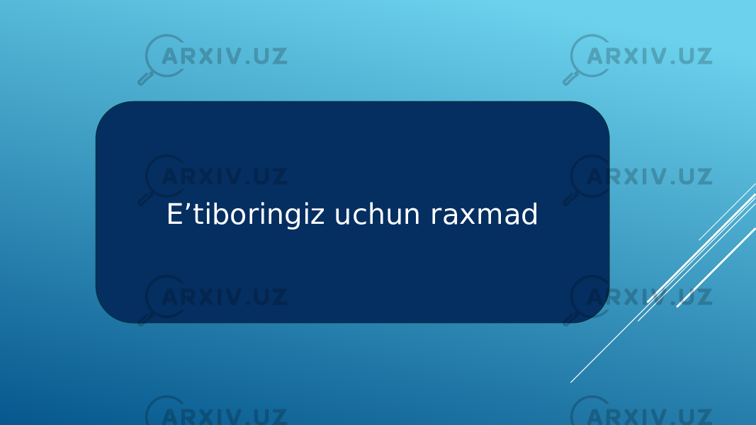 E’tiboringiz uchun raxmad 