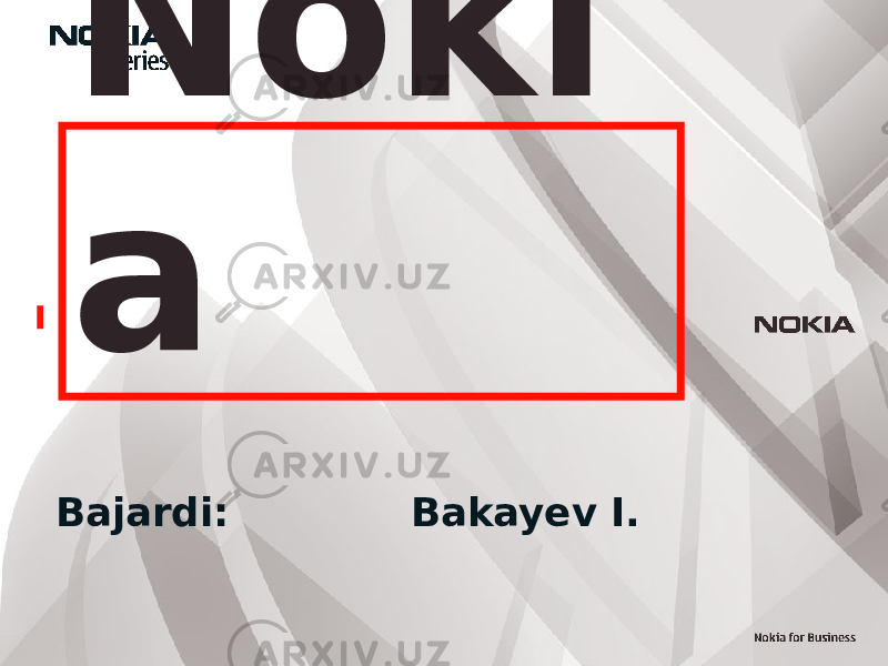 Bajardi: Bakayev I. Noki a 