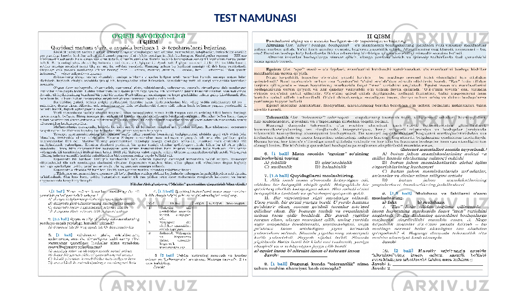 TEST NAMUNASI 