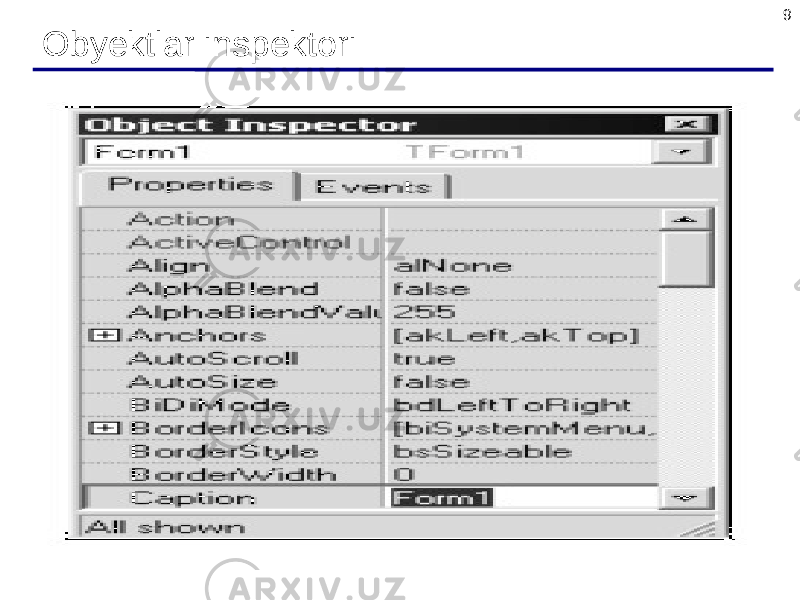 9 Obyektlar inspektori 