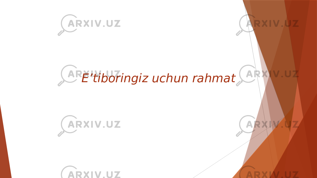 E’tiboringiz uchun rahmat 