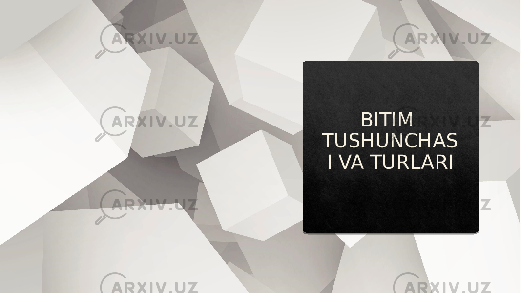 BITIM TUSHUNCHAS I VA TURLARI 010203 0306 02050C 