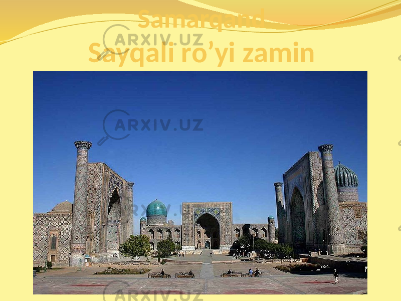 Samarqand Sayqali ro’yi zamin 