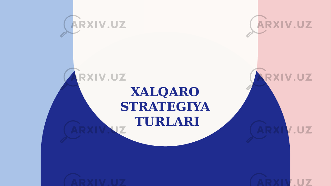 XALQARO STRATEGIYA TURLARI 