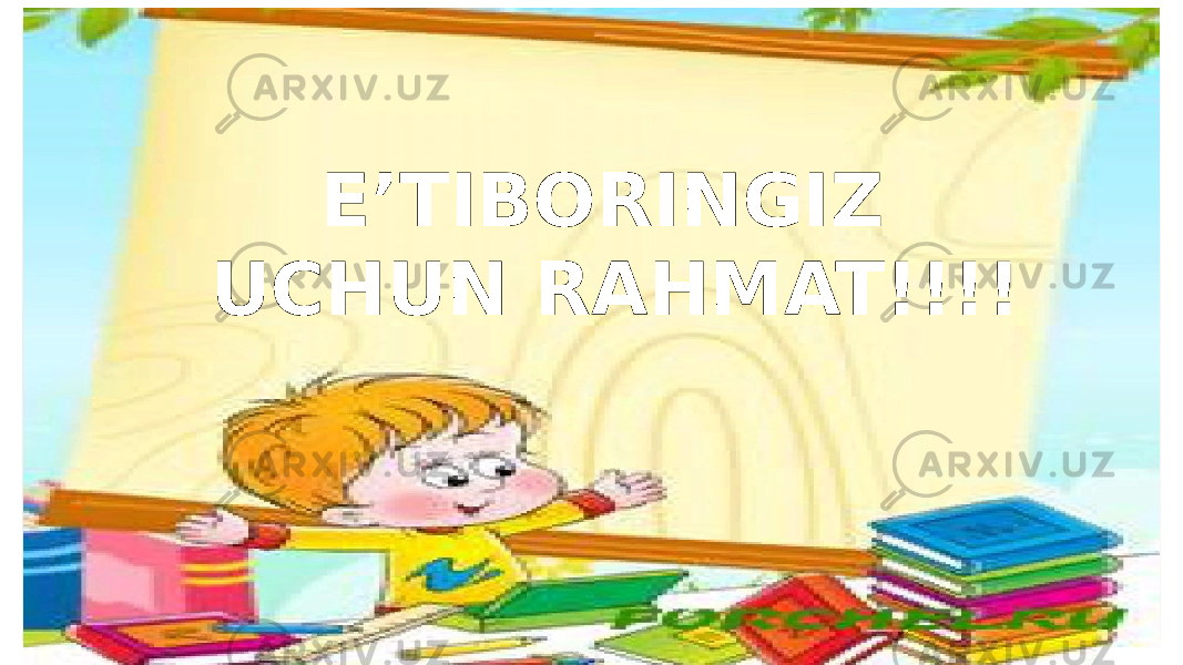 E’TIBORINGIZ UCHUN RAHMAT!!!! 