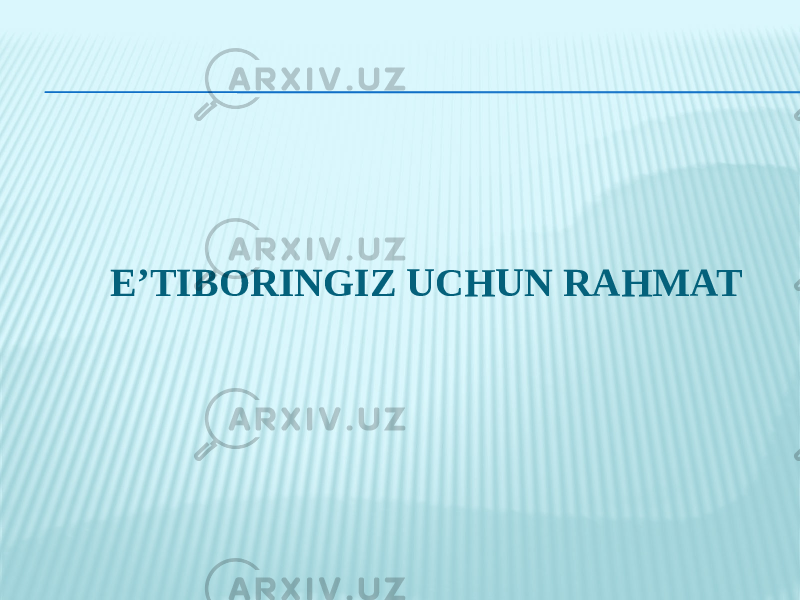 E’TIBORINGIZ UCHUN RAHMAT 