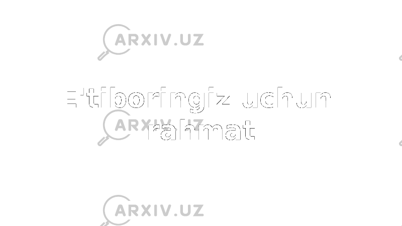 E&#39;tiboringiz uchun rahmat 