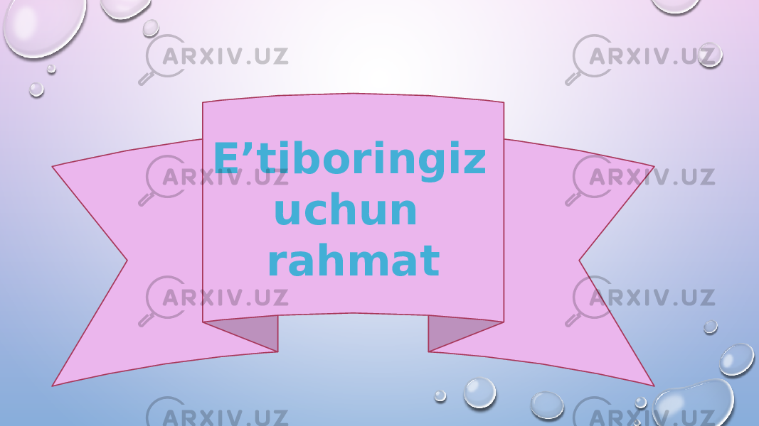 E’tiboringiz uchun rahmat 