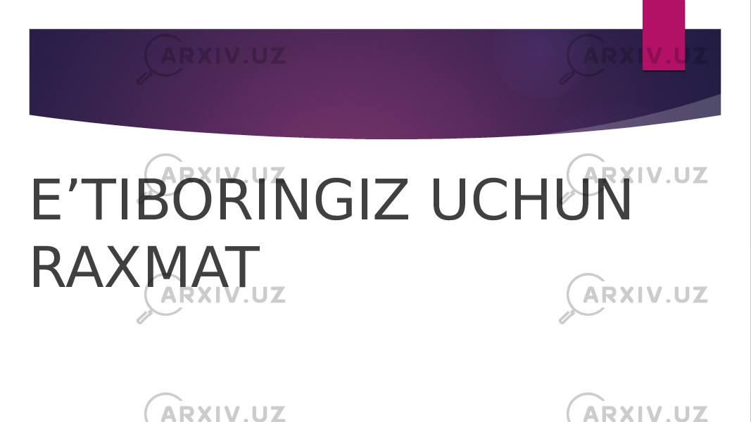 E’TIBORINGIZ UCHUN RAXMAT 
