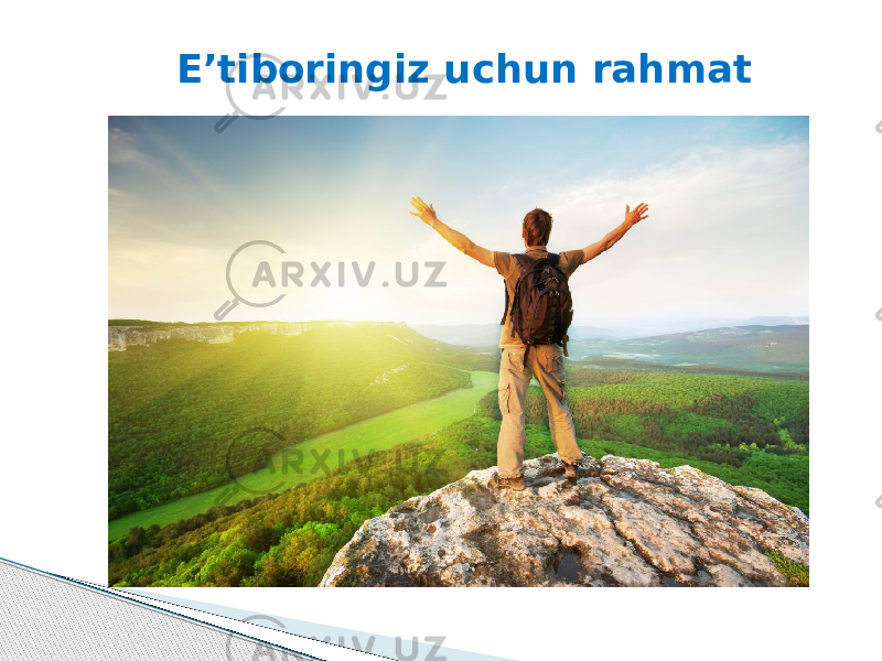 E’tiboringiz uchun rahmat 