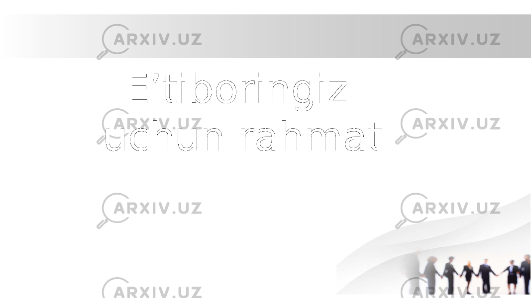 E’tiboringiz uchun rahmat 