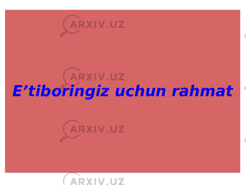 Eʼtiboringiz uchun rahmat 