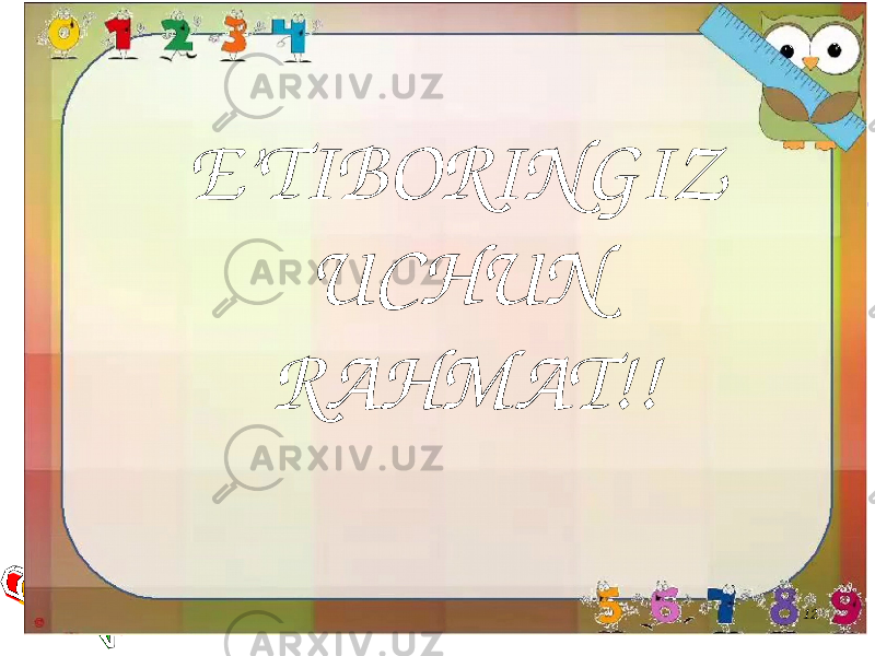 12E’TIBORINGIZ UCHUN RAHMAT!! 