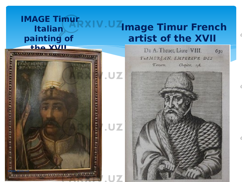 IMAGE Timur Italian painting of the XVII century Image Timur French artist of the XVII century www.arxiv.uz 