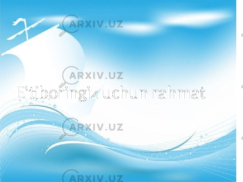 E&#39;tiboringiz uchun rahmat 