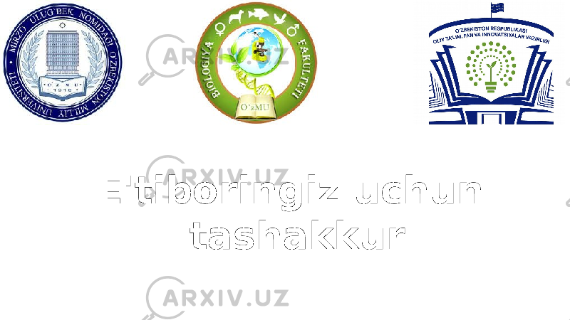 E&#39;tiboringiz uchun tashakkur 