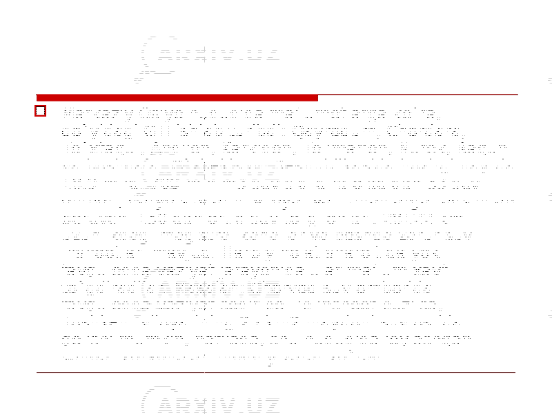  Markaziy Osiyo hududida ma’lumotlarga ko`ra, qo`yidagi GTI ishlab turibdi: Qayroqum, Chordara, To`xtagul, Andijon, Karkidon, Tolimarjon, Nurek, Ragun va boshqalar.O`zbekiston Respublikasida hozirgi paytda 18,9 mlrd. 700 mln m3 suv sig`dira oladigan 53 suv ombori, daryo suvlarini viloyat va tumanlarga taqsimlab beruvchi 150 dan ortiq suv to`g`onlari, 28122 km uzunlikdagi magistral kanallar va boshqa zarur suv inshootlari mavjud. Harbiy holat sharoitida yoki favqulodda vaziyat jarayonida ular ma’lum xavf to`gdiradilar. Masalan: Chorvoq suv omborida favqulodda vaziyat sodir bo`lib inshoot buz i lsa, Toshkent viloyatining 25 km2 maydoni suv ostida qolishi mumkin, natijada, shu hudud i da joylashgan sanoat korxonalari moddiy zarar ko`radi. 