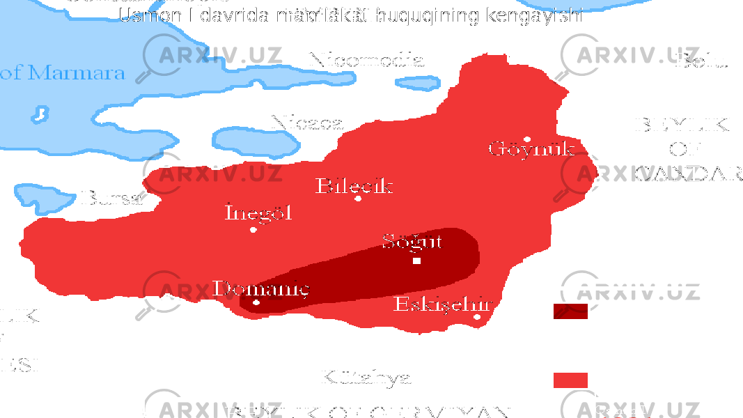 Usmon I davrida mamlakat huquqining kengayishi 