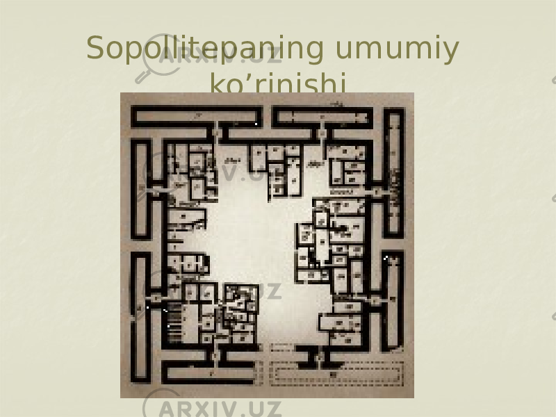 Sopollitepaning umumiy ko’rinishi 