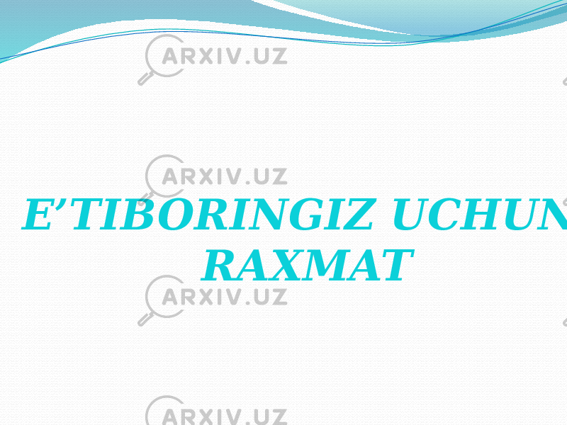 E’TIBORINGIZ UCHUN RAXMAT 