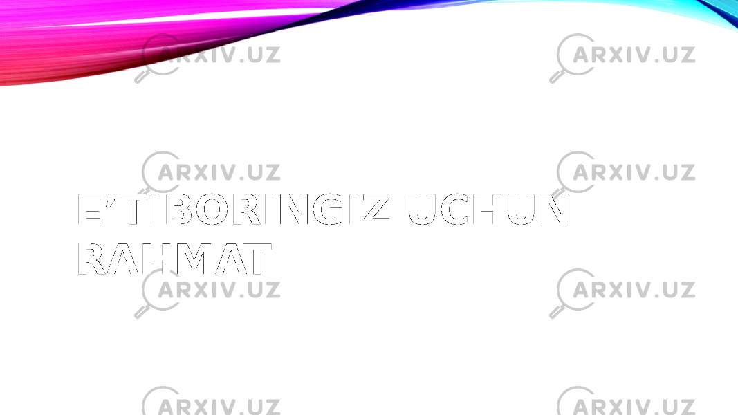 E’TIBORINGIZ UCHUN RAHMAT 