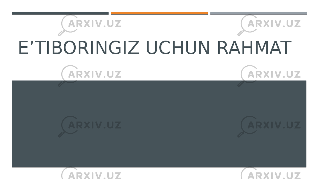 E’TIBORINGIZ UCHUN RAHMAT 