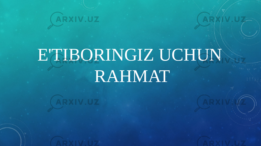 E&#39;TIBORINGIZ UCHUN RAHMAT 