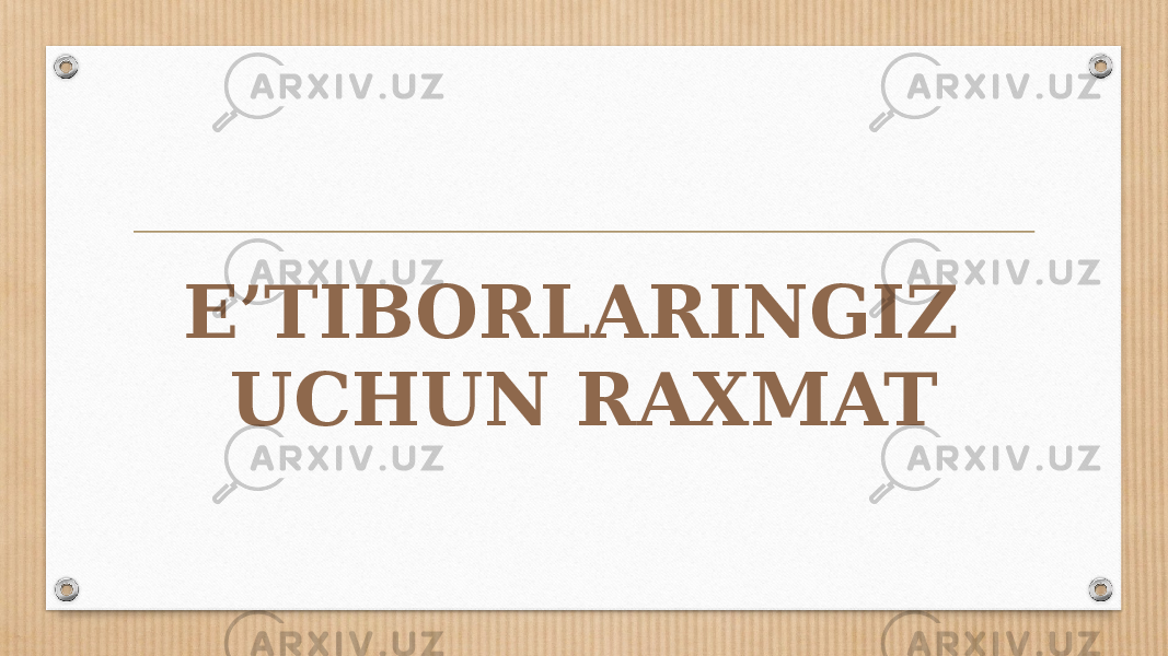 E’TIBORLARINGIZ UCHUN RAXMAT 