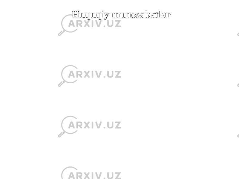 Huquqiy munosabatlar 