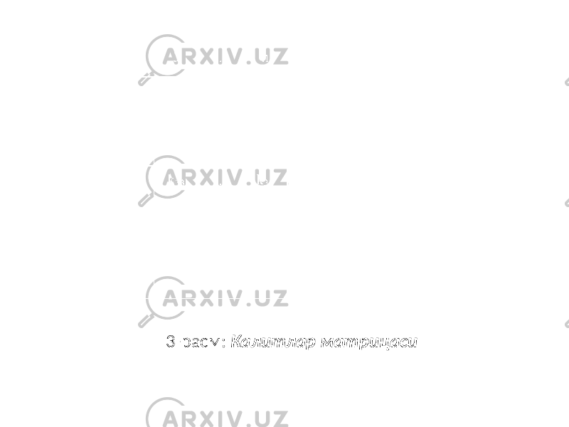 3-расм: Калитлар матрицаси 