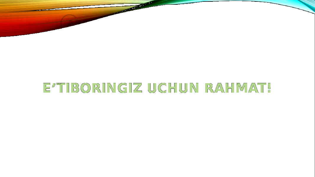 E’TIBORINGIZ UCHUN RAHMAT! 