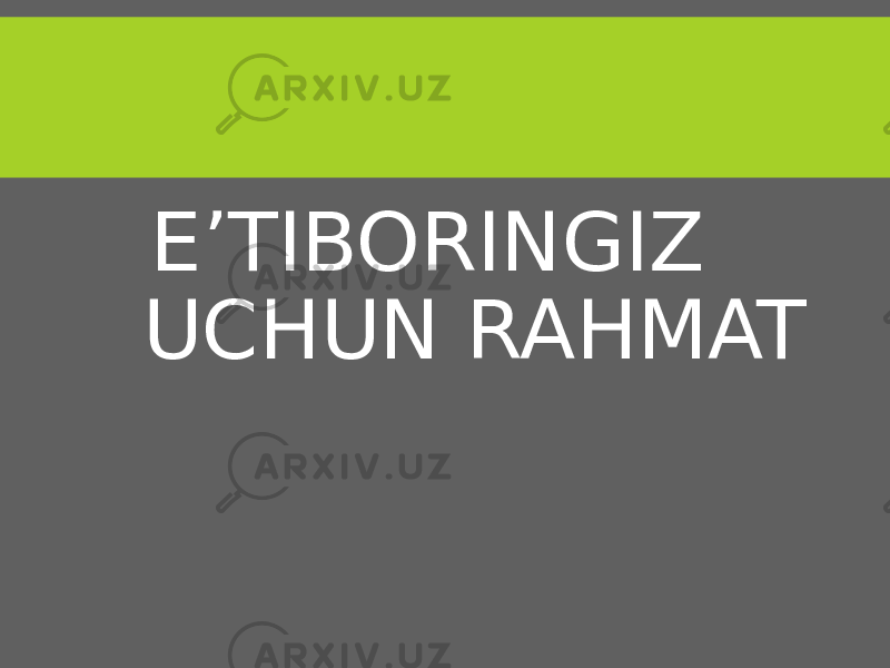  E’TIBORINGIZ UCHUN RAHMAT 