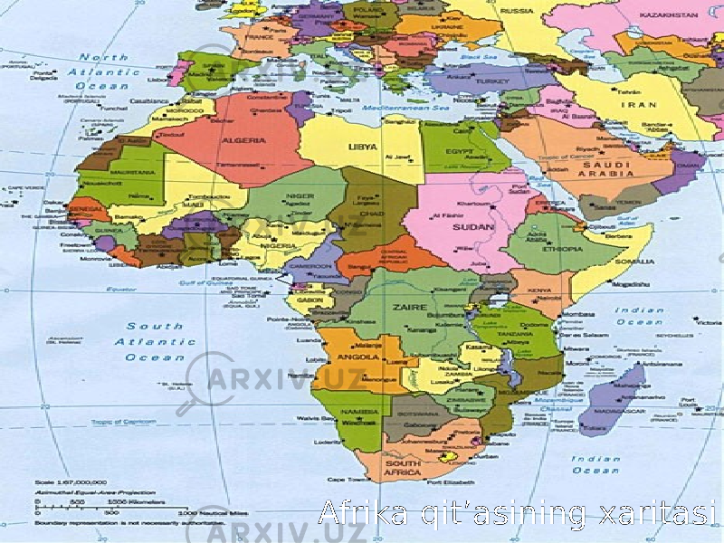 Afrika qit’asining xaritasi 