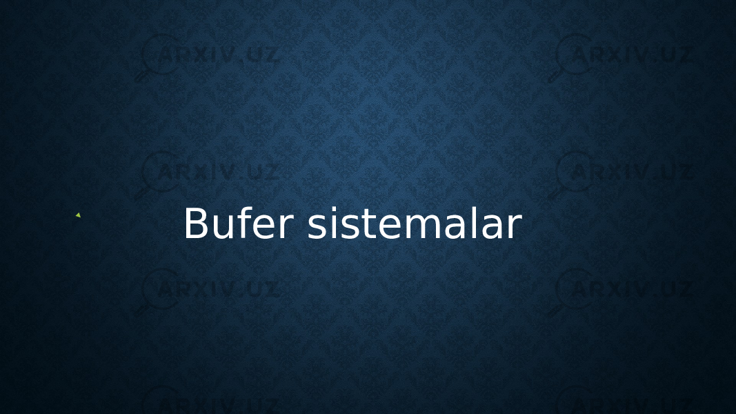 Bufer sistemalar 