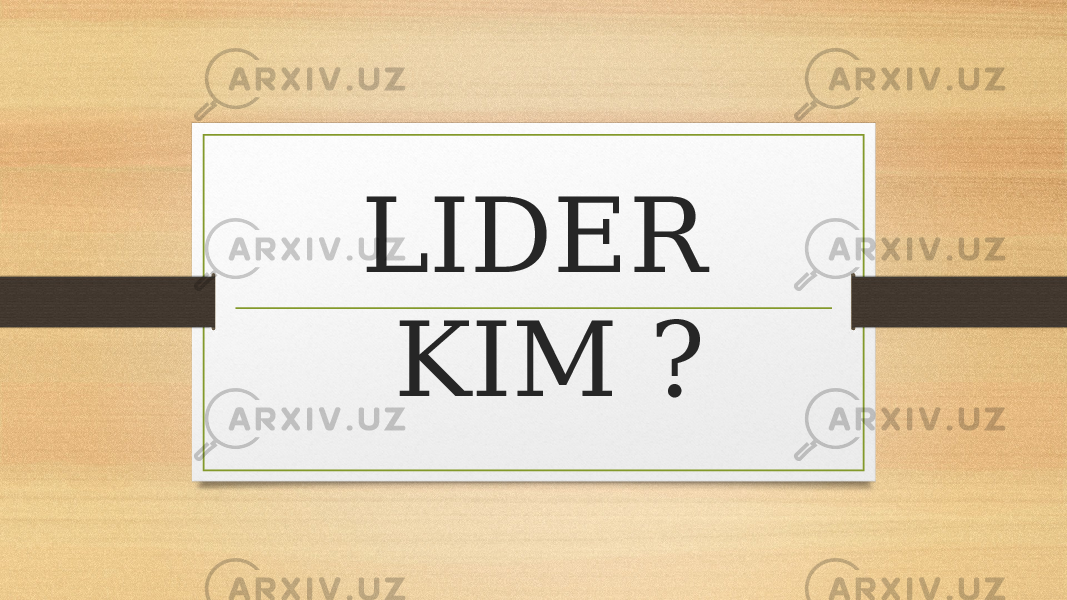 LIDER KIM ? 