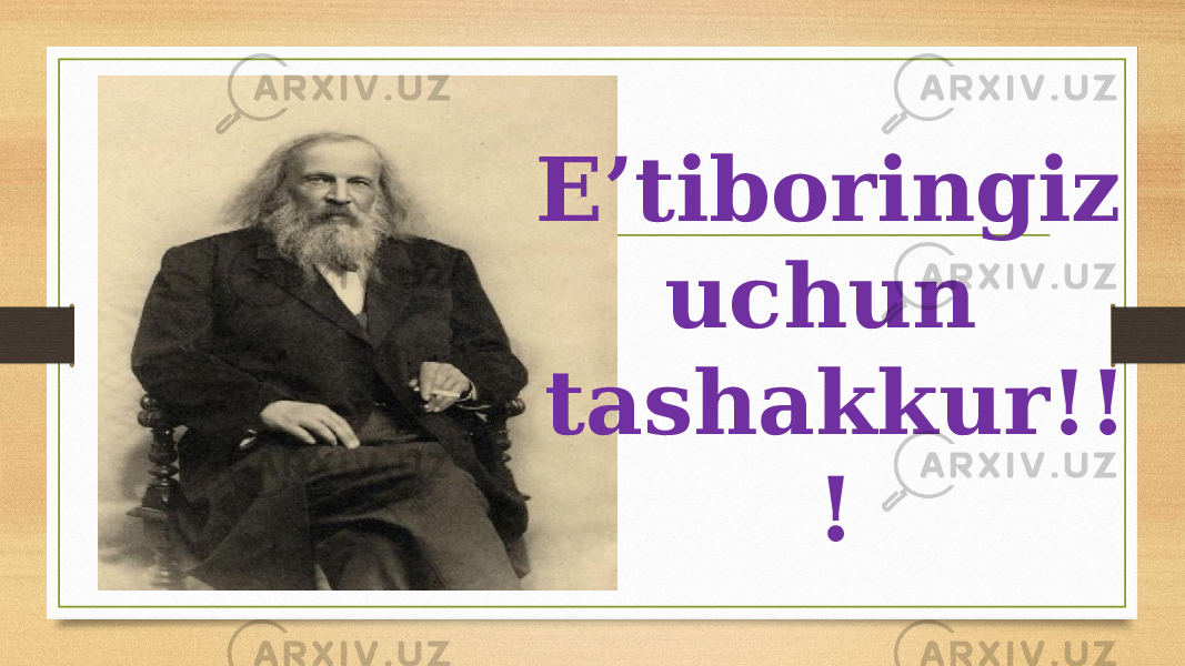 E’tiboringiz uchun tashakkur!! ! 