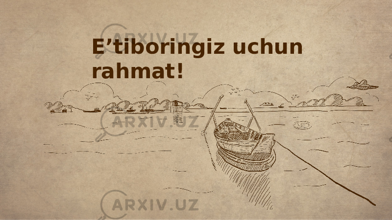 E’tiboringiz uchun rahmat! 